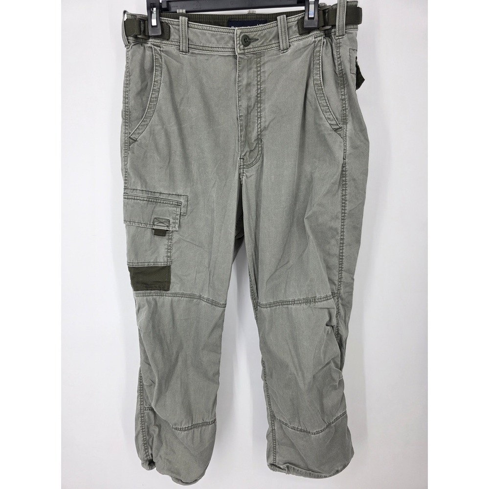Abercrombie & Fitch Y2K Stretch Cargo Pants Olive Green Utility 32x30 Straight